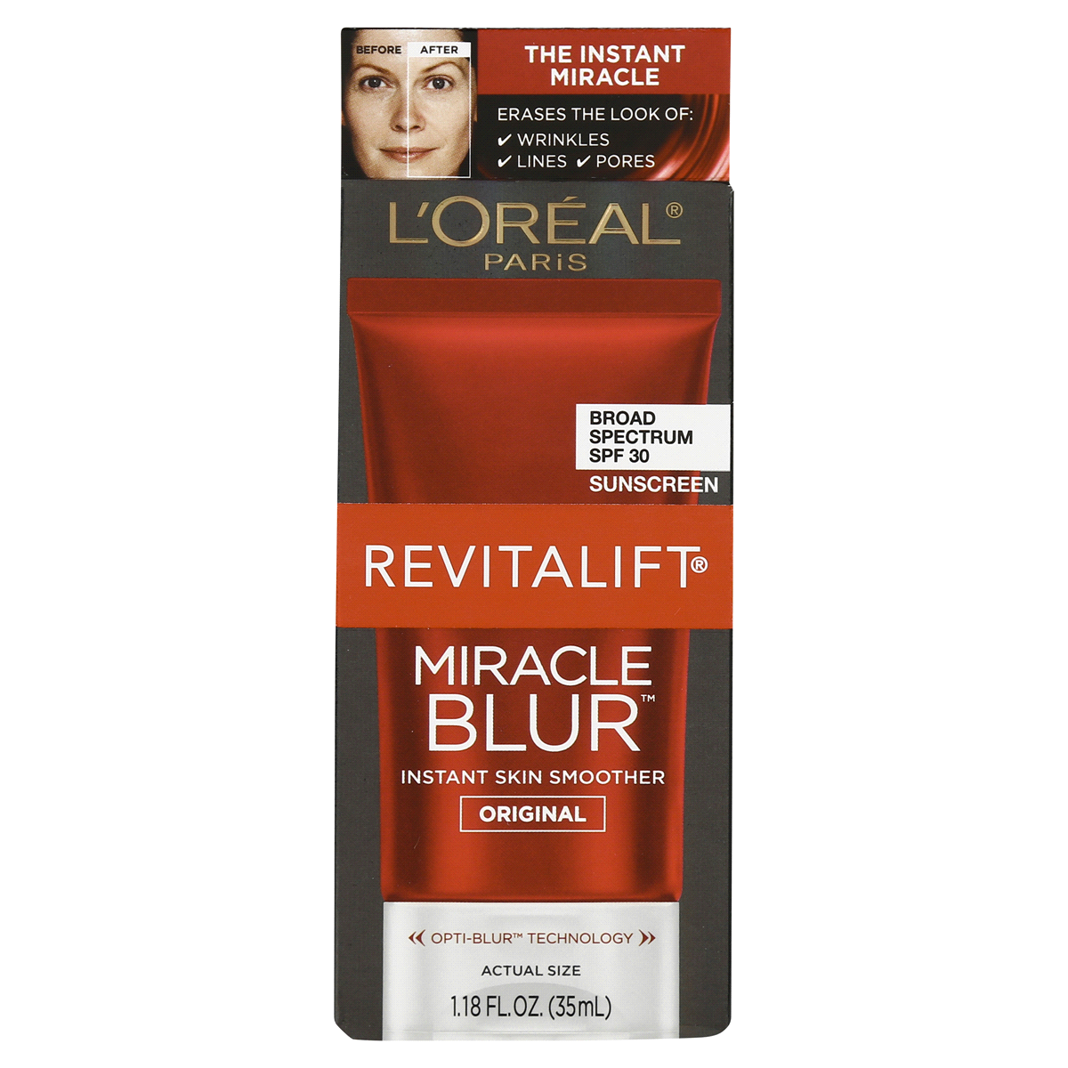 slide 1 of 5, L'Oréal RevitaLift Miracle Blur Instant Skin Smoother Finishing Cream, 1.18 fl oz