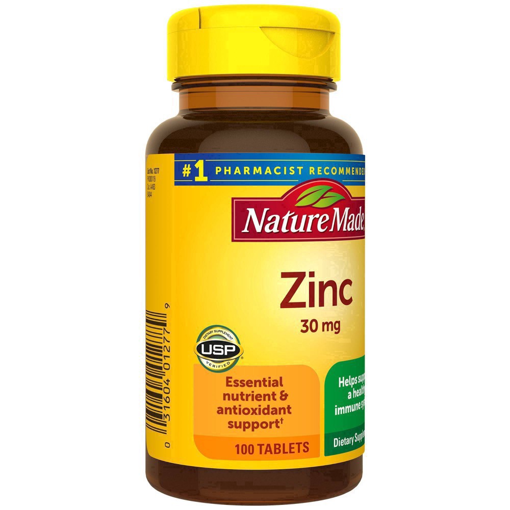 slide 18 of 38, Nature Made Zinc 30 mg, Dietary Supplement for Immune Health and Antioxidant Support, 100 Tablets, 100 Day Supply, 100 ct