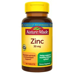 Nature Made Zinc 30 mg Tablets, 100 Count