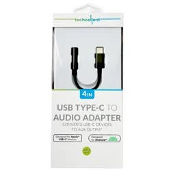 Techcellent 4ft Type-C to AUX Cable, Black