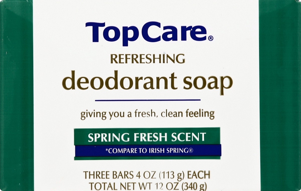 slide 4 of 6, TopCare Deodorant Soap, Refreshing, Spring Fresh Scent, 3 ct