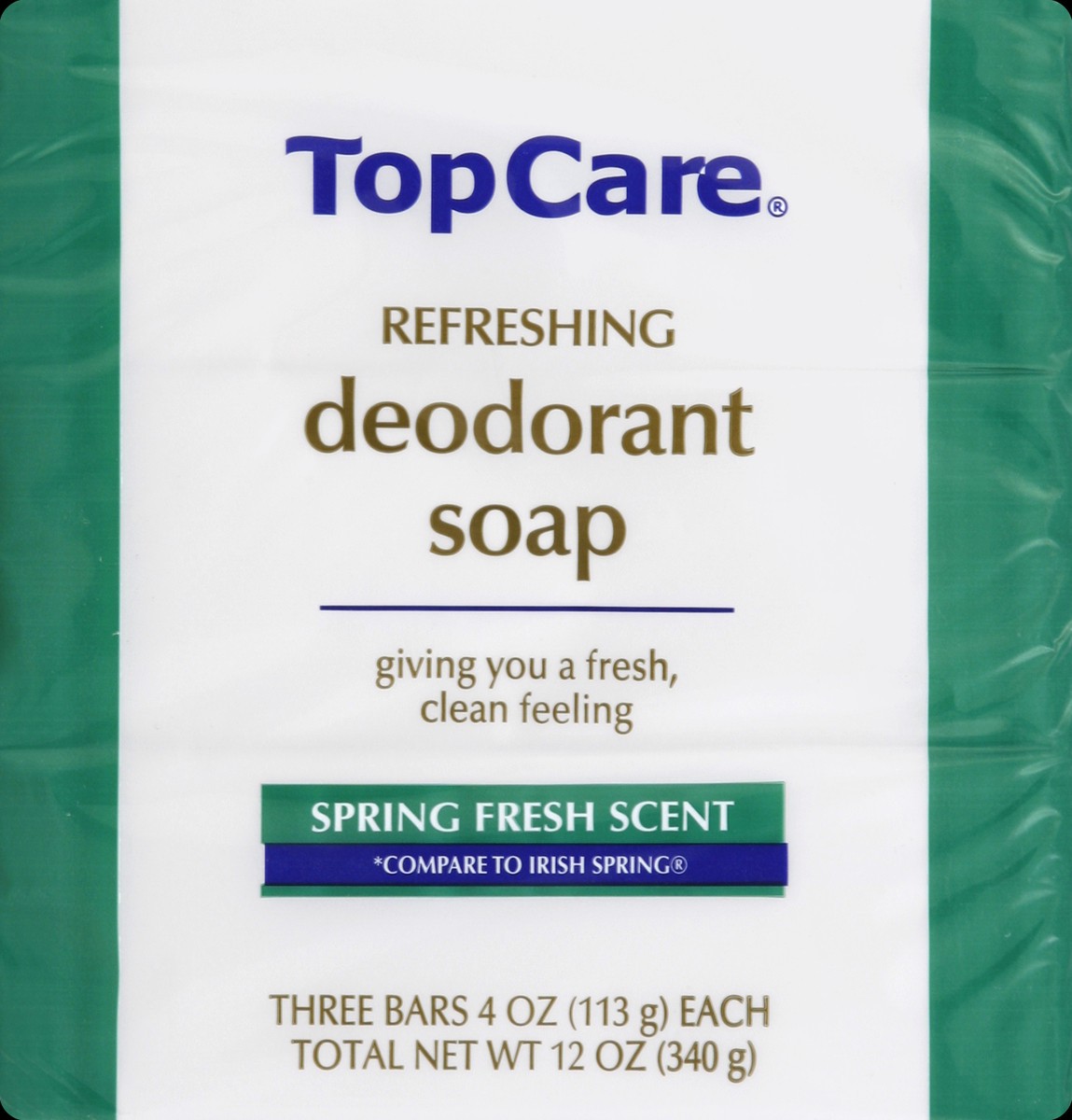 slide 5 of 6, TopCare Deodorant Soap, Refreshing, Spring Fresh Scent, 3 ct