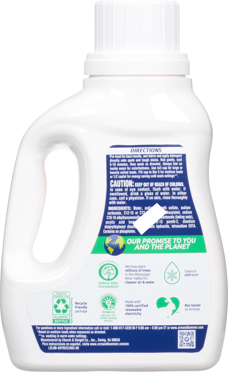 slide 4 of 9, ARM & HAMMER Sensitive Skin Free & Clear Detergent 36.5 fl oz, 36.50 fl oz