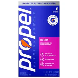 Propel Fitness Powder Electrolyte Stick Packs - Berry