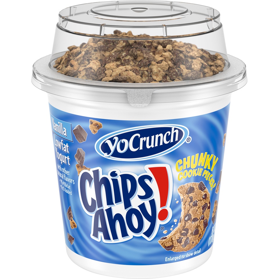 slide 1 of 1, YoCrunch Lowfat Yogurt Vanilla with Chips Ahoy! Cookie Pieces, 6 oz