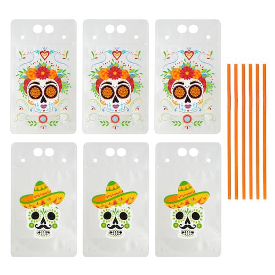 slide 1 of 2, Day Of The Dead Drink Pouches By Ashland, 16 fl oz
