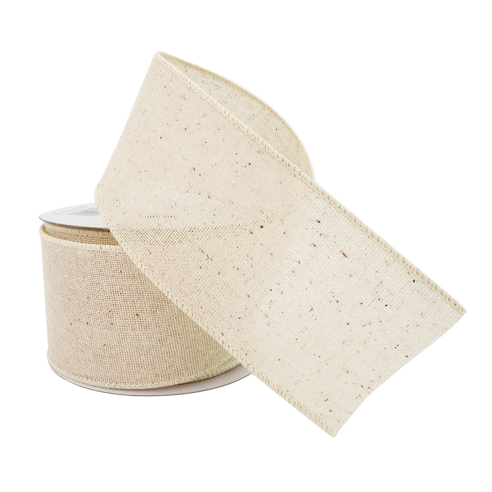 slide 2 of 4, 2.5" X 25ft. Muslin Wired Ribbon By Celebrate It Decor, 2.5 in x 25 ft