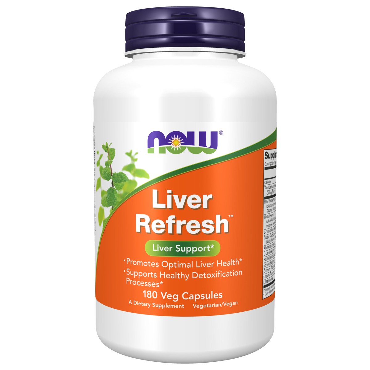 slide 1 of 4, NOW Liver Refresh™ - 180 Veg Capsules, 180 ct