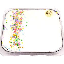 L&B White Picnic Cake With White Frosting