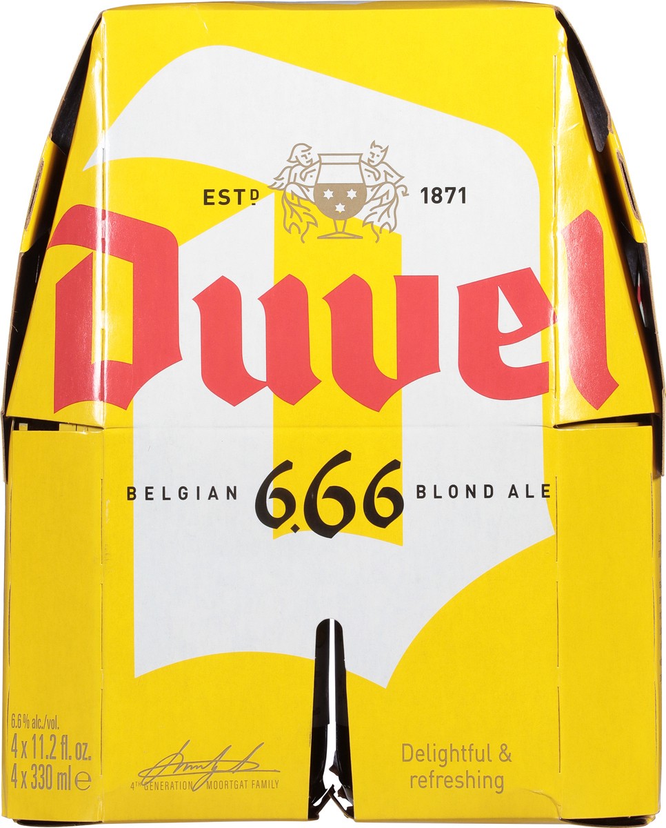 slide 2 of 11, Duvel Belgian Blond Ale Beer 4 - 11.2 fl oz Cans, 44.8 oz