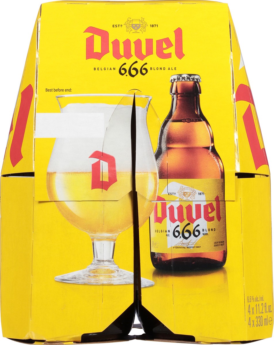 slide 8 of 11, Duvel Belgian Blond Ale Beer 4 - 11.2 fl oz Cans, 44.8 oz
