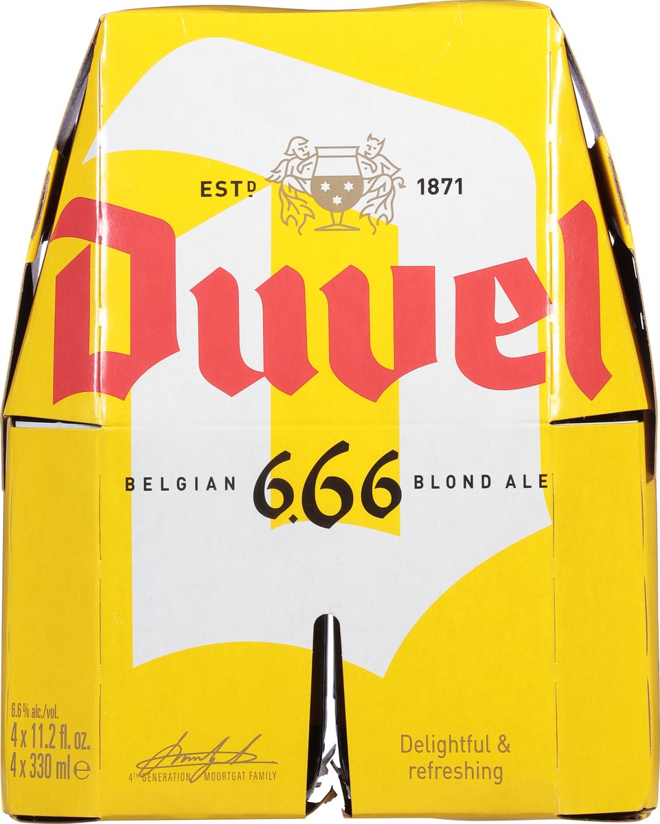 slide 6 of 11, Duvel Belgian Blond Ale Beer 4 - 11.2 fl oz Cans, 44.8 oz