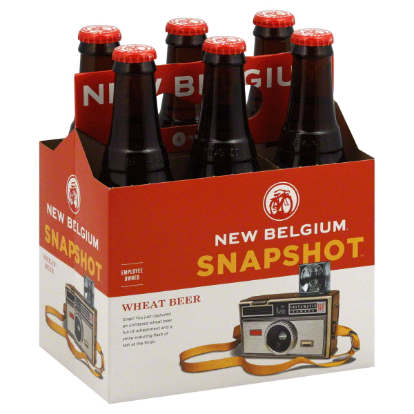 slide 1 of 1, New Belgium Snapshot Wheat Beer Bottles, 6 ct; 12 oz