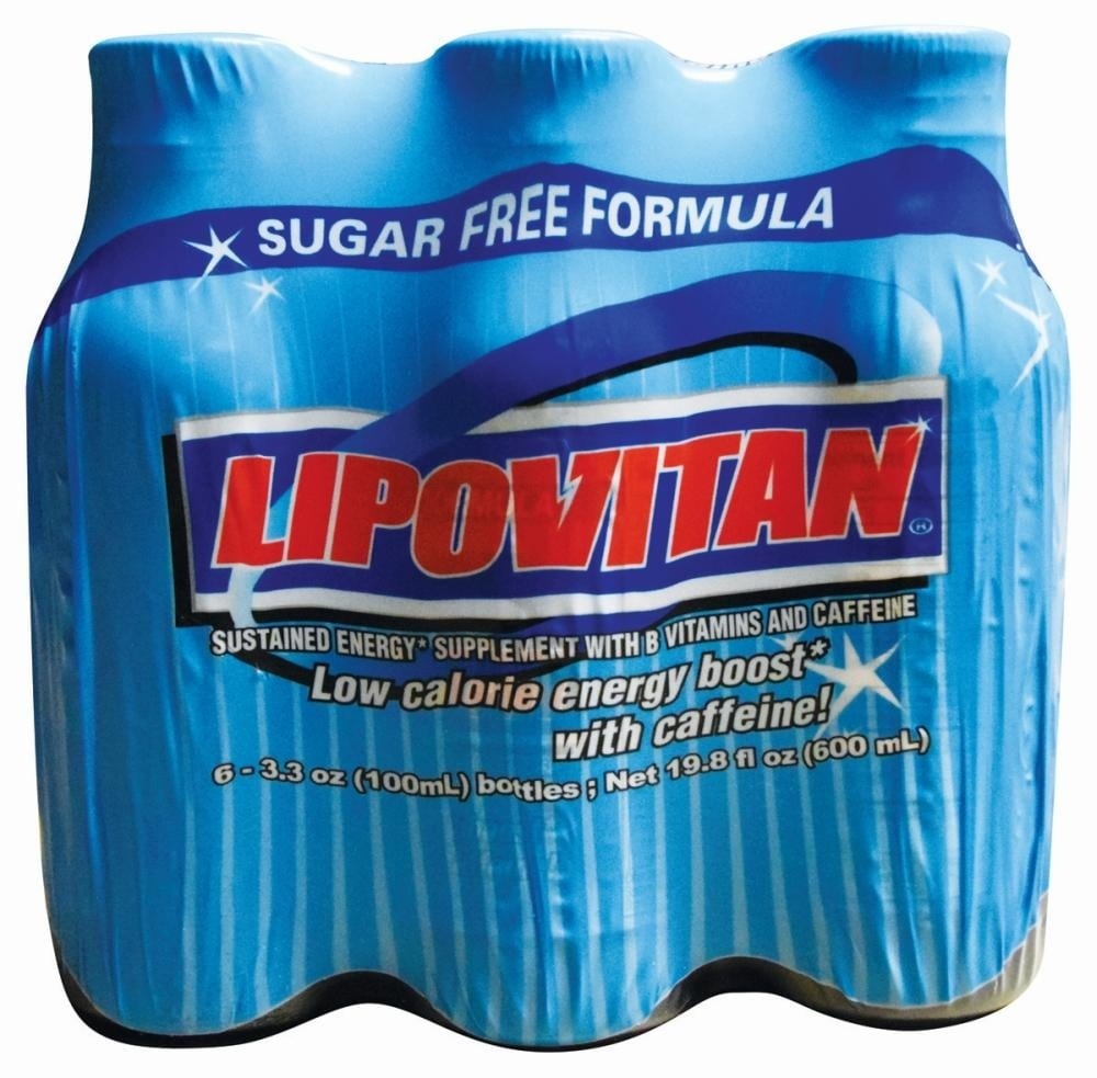 slide 1 of 1, Lipovitan Sugar Free Energy Drink, 6 ct/3.3 fl oz