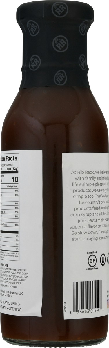 slide 13 of 13, Rib Rack Sugar Free Sauce Bbq Smokey, 11 oz