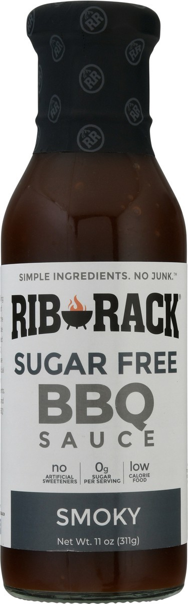 slide 5 of 13, Rib Rack Sugar Free Sauce Bbq Smokey, 11 oz