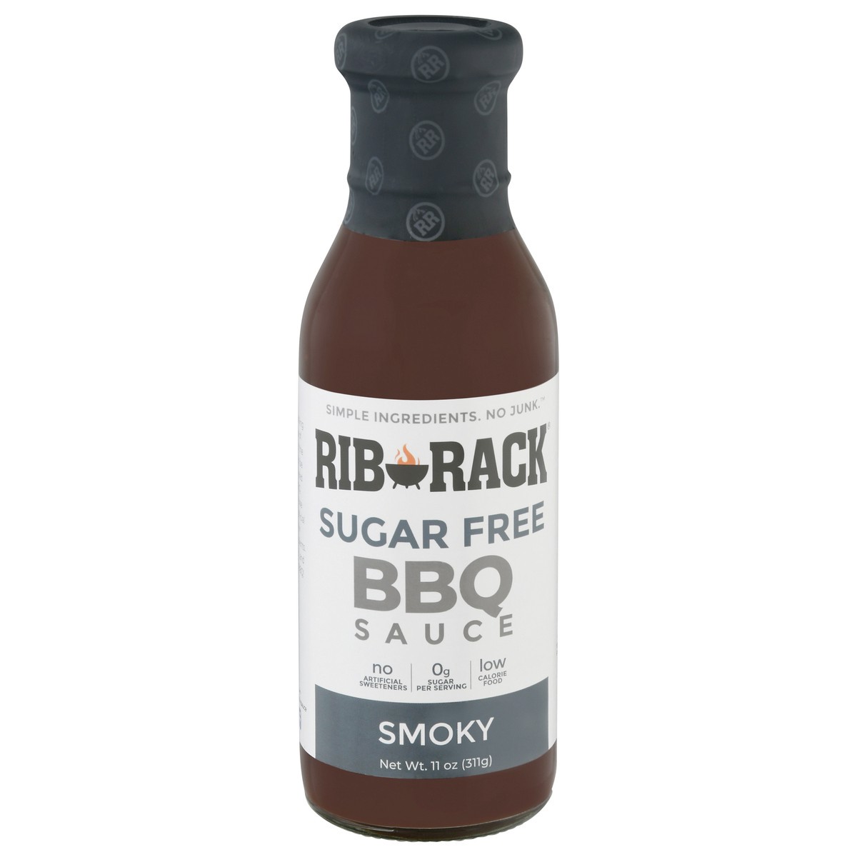 slide 1 of 13, Rib Rack Sugar Free Sauce Bbq Smokey, 11 oz