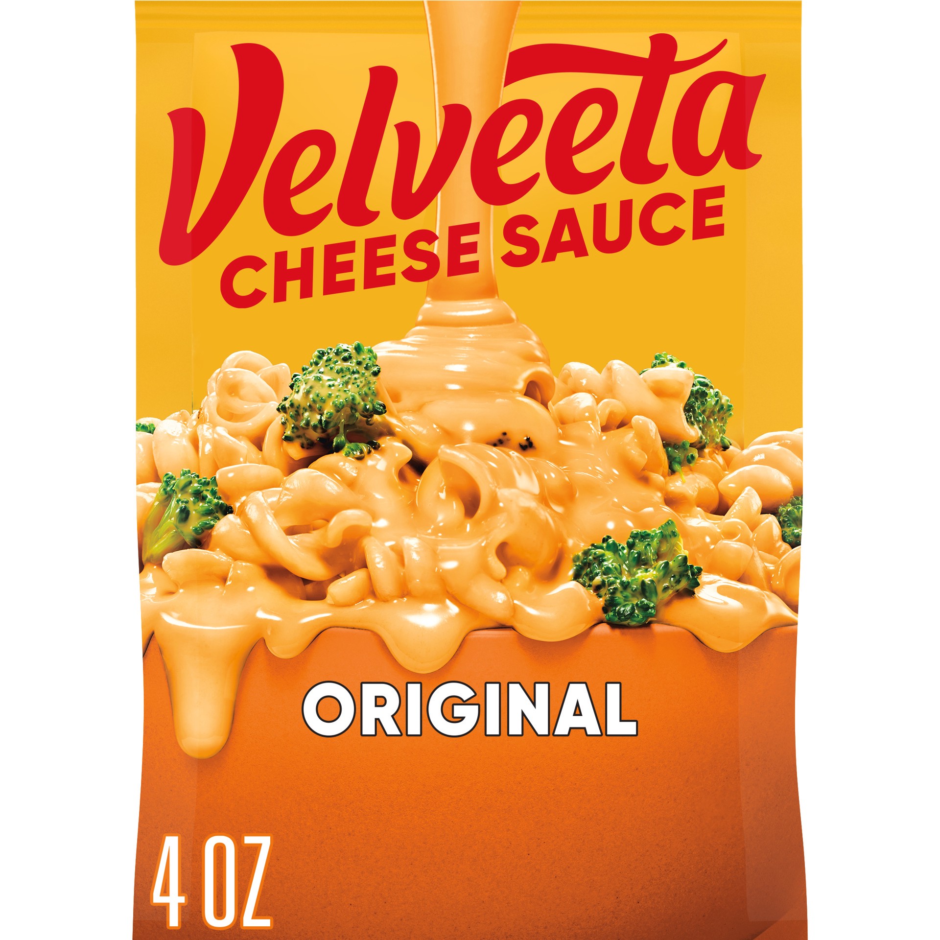 slide 1 of 9, Velveeta Original Cheese Sauce Pouch, 4 oz Packet, 4 oz