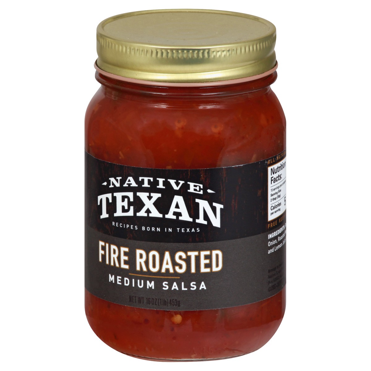 slide 11 of 13, Native Texan Fire Roasted Medium Salsa 16 oz, 16 oz