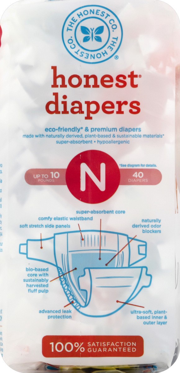 slide 3 of 6, The Honest Co. Diapers 40 ea, 40 ct