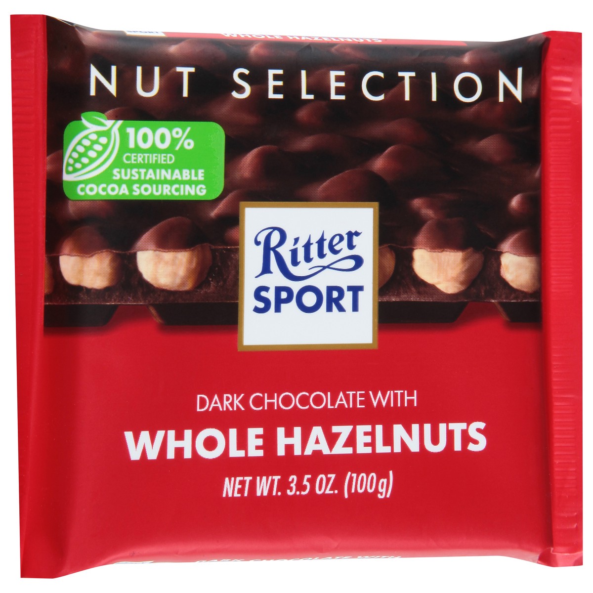 slide 6 of 9, Ritter Sport Nut Selection Dark Chocolate with Whole Hazelnuts 3.5 oz, 3.5 oz