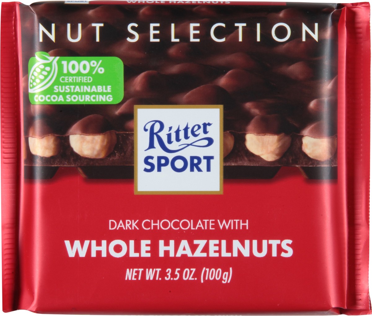 slide 7 of 9, Ritter Sport Nut Selection Dark Chocolate with Whole Hazelnuts 3.5 oz, 3.5 oz