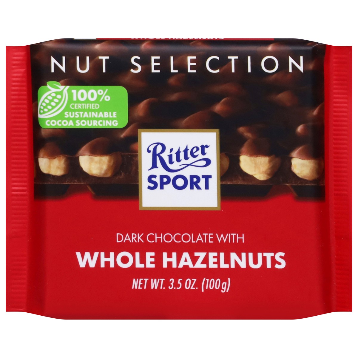 slide 1 of 9, Ritter Sport Dark Chocolate with Whole Hazelnut 3.5 oz, 3.5 oz