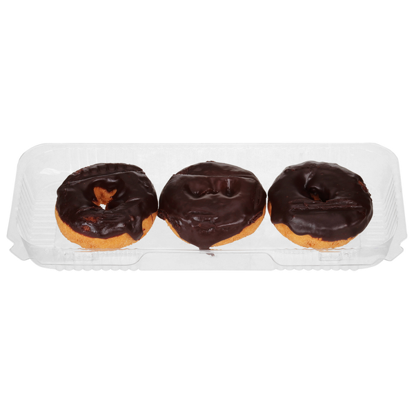 slide 1 of 14, Lunds & Byerlys Chocolate Iced Cake Donuts 3 ea, 1 ct
