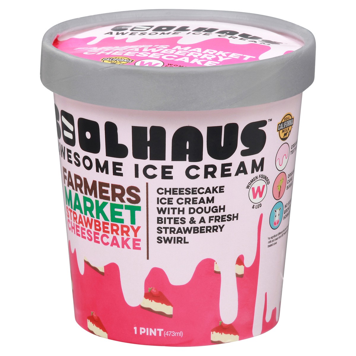 slide 4 of 14, Coolhaus Farmers Market Strawberry Cheesecake Awesome Ice cream 1 pt, 1 pint