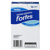 slide 3 of 5, Meijer White Plastic Forks, 96 ct