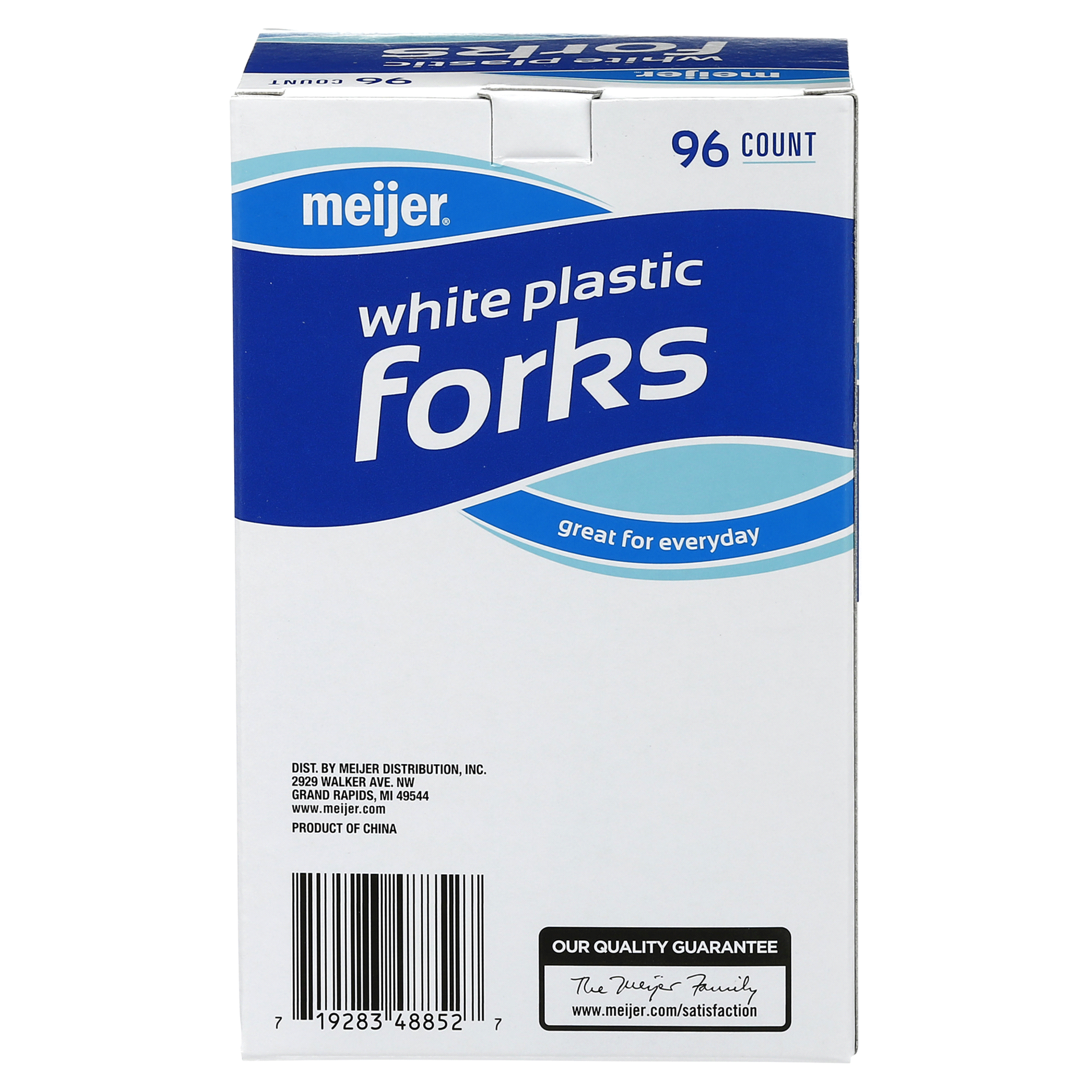 slide 5 of 5, Meijer White Plastic Forks, 96 ct