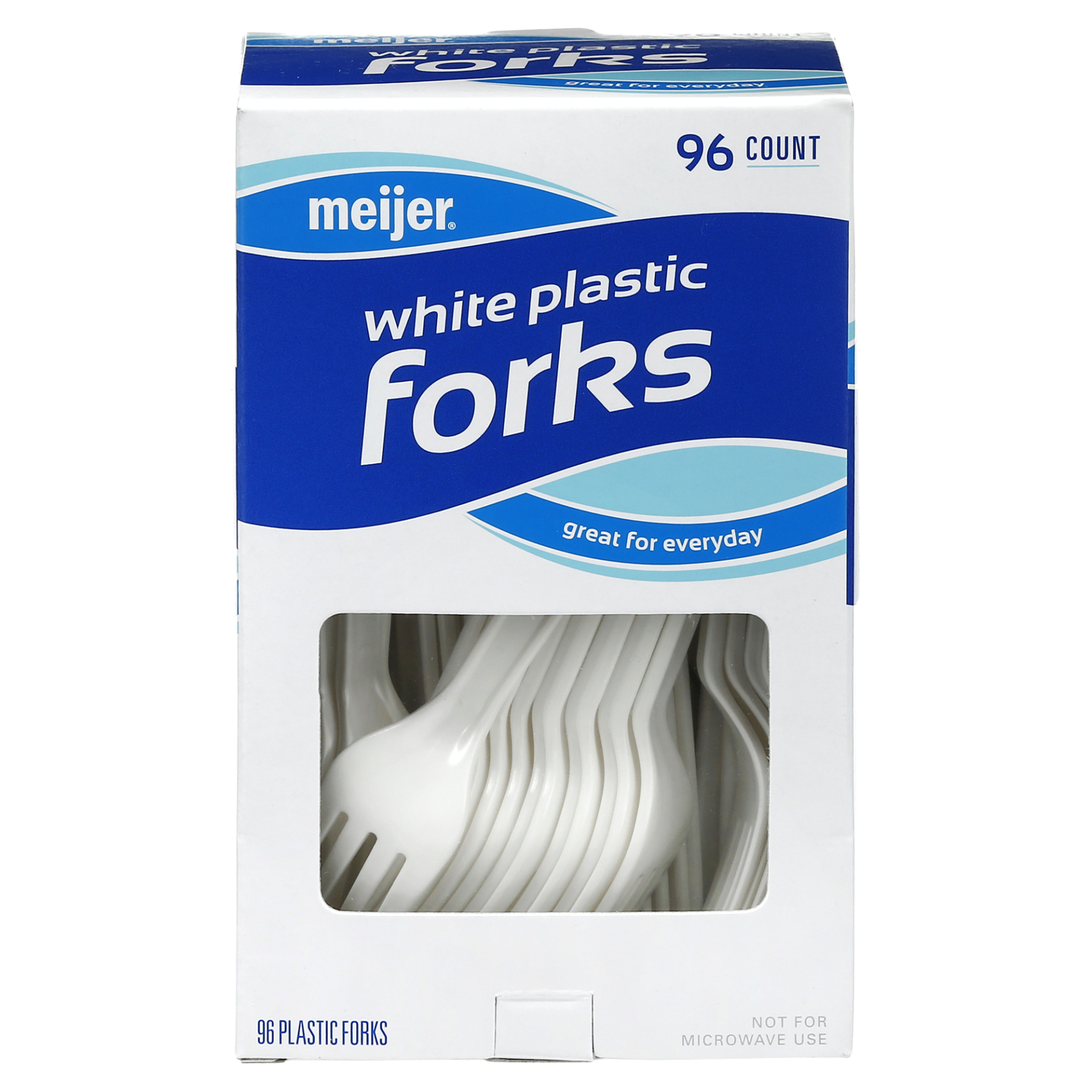 slide 1 of 5, Meijer White Plastic Forks, 96 ct