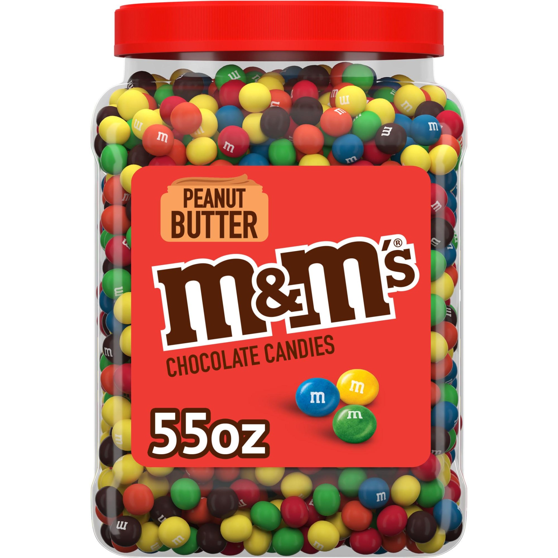 slide 1 of 1, M&M's Peanut Butter Jar, 55 oz