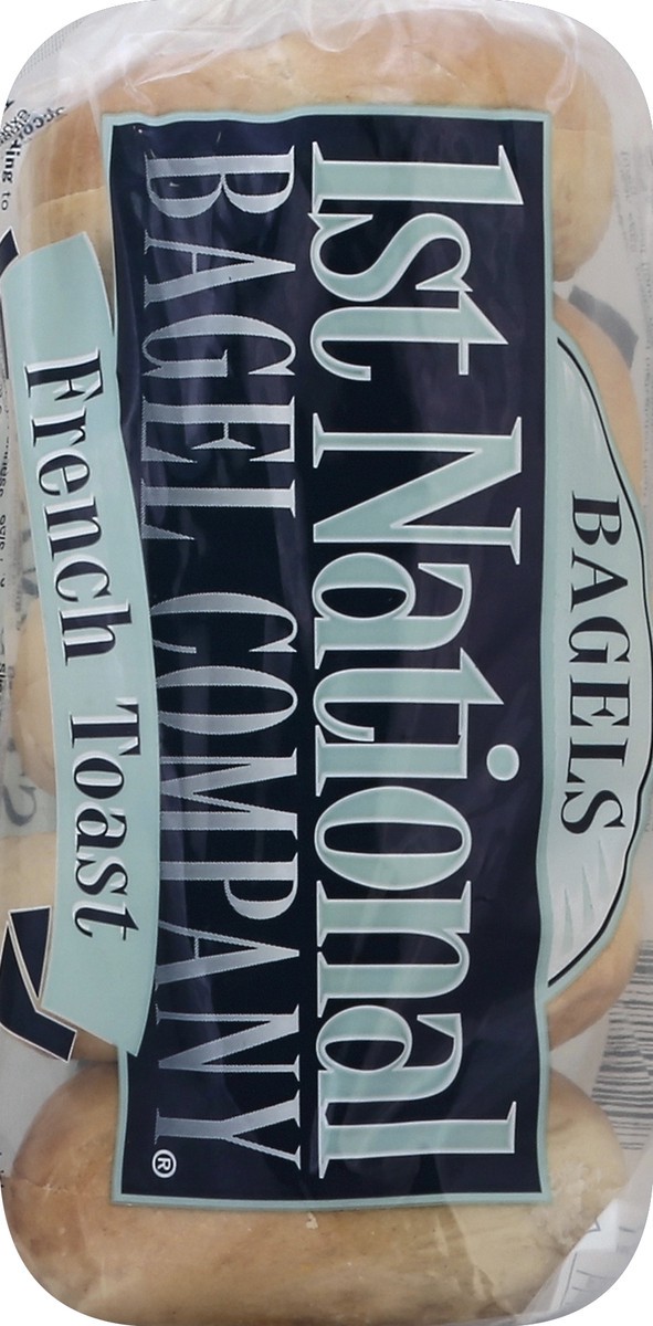 slide 1 of 5, 1st National Bagel Company 1St National French Toast Refrigerated Bagels, 14.25 oz