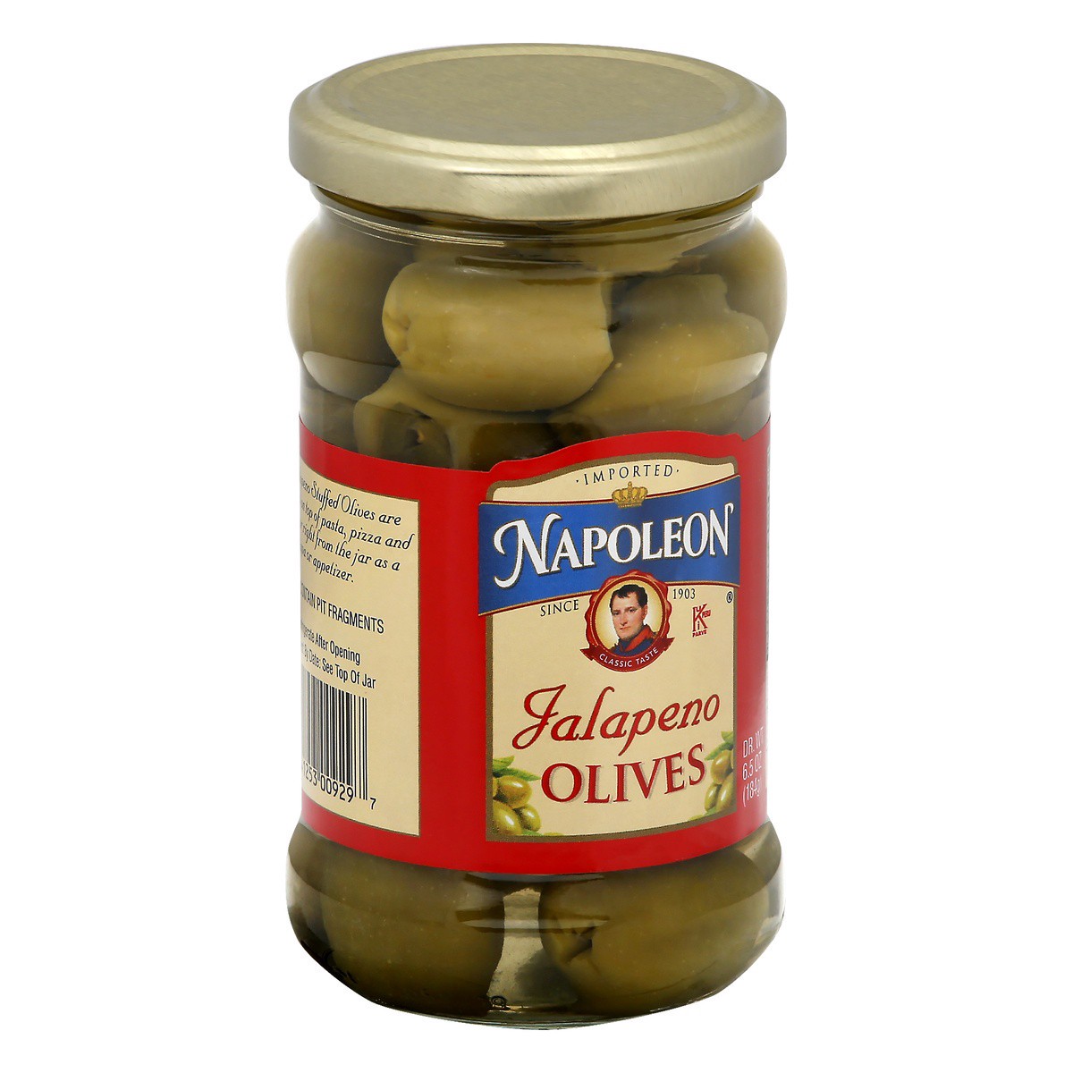 slide 2 of 9, Napoleon Jalapeno Stuffed Olives, 6.5 oz