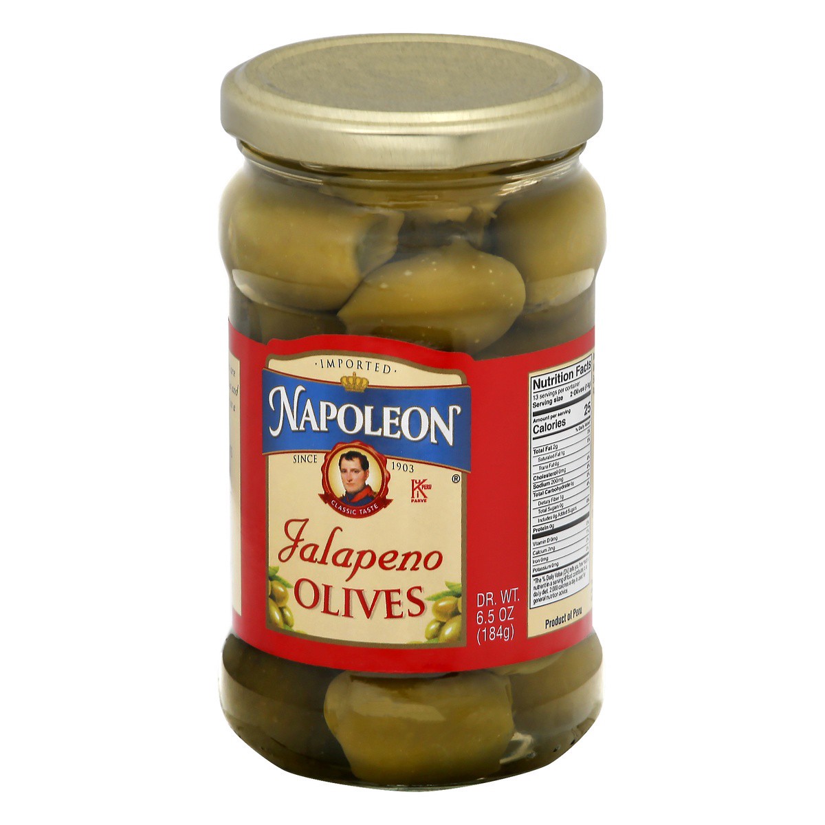 slide 3 of 9, Napoleon Jalapeno Stuffed Olives, 6.5 oz