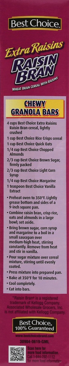 slide 10 of 10, Best Choice Raisin Bran, Extra Raisins, 20 oz