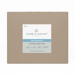 ROOM & RETREAT RR 400 Thread Counts Sheet set, Full, 4 pc set, Doeskin