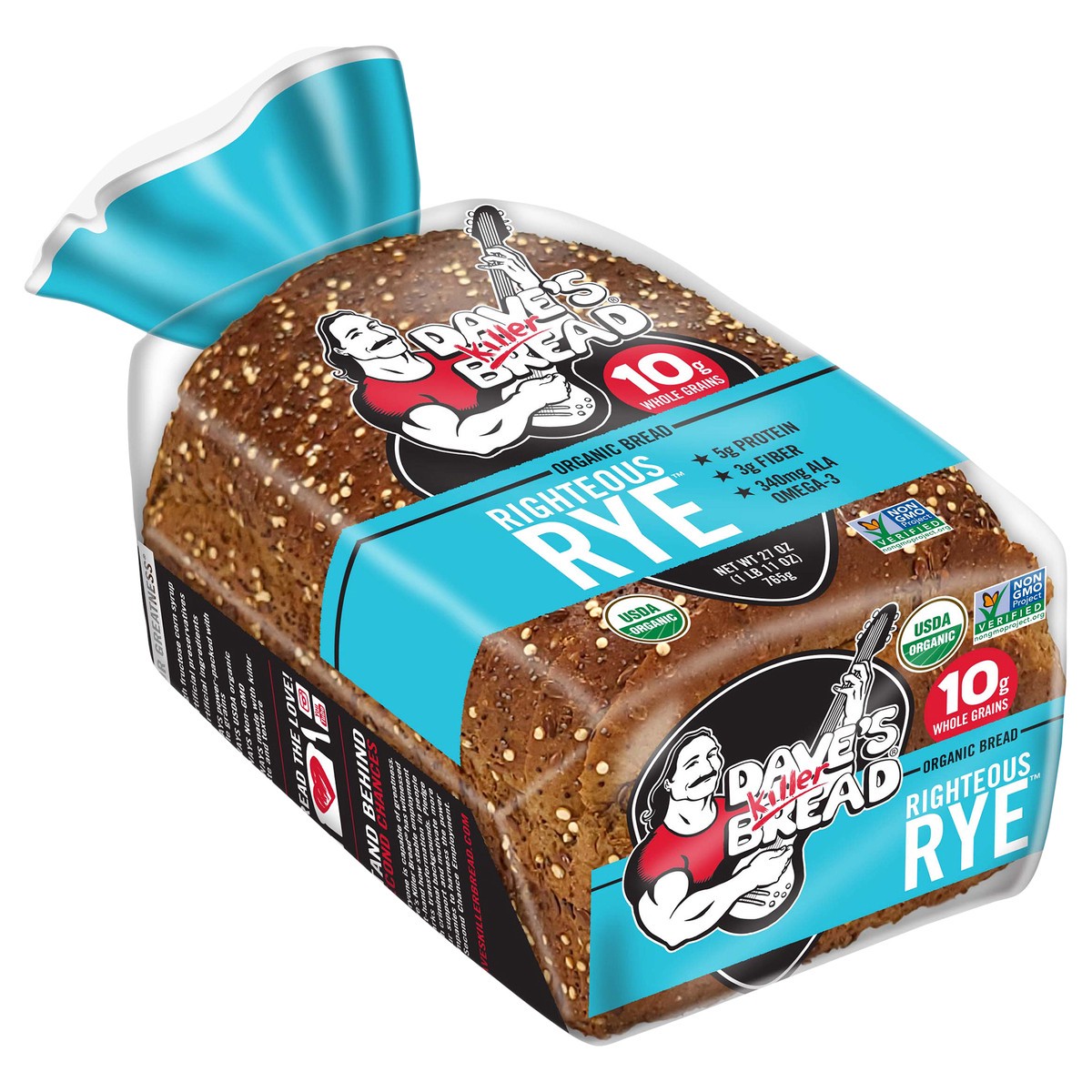 slide 10 of 12, Dave's Killer Bread Righteous Rye Bread, Organic Rye Bread, 27 oz Loaf, 27 oz