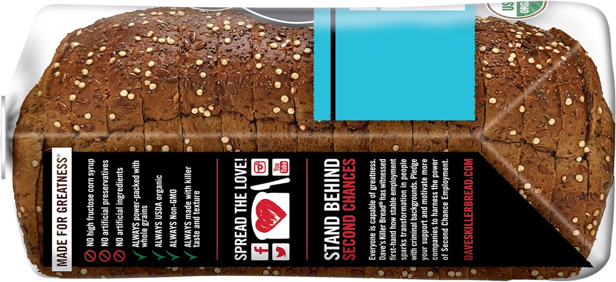 slide 5 of 12, Dave's Killer Bread Righteous Rye Bread, Organic Rye Bread, 27 oz Loaf, 27 oz