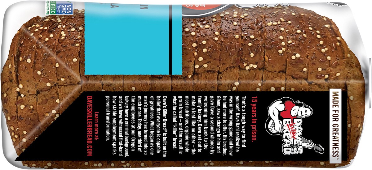 slide 12 of 12, Dave's Killer Bread Righteous Rye Bread, Organic Rye Bread, 27 oz Loaf, 27 oz