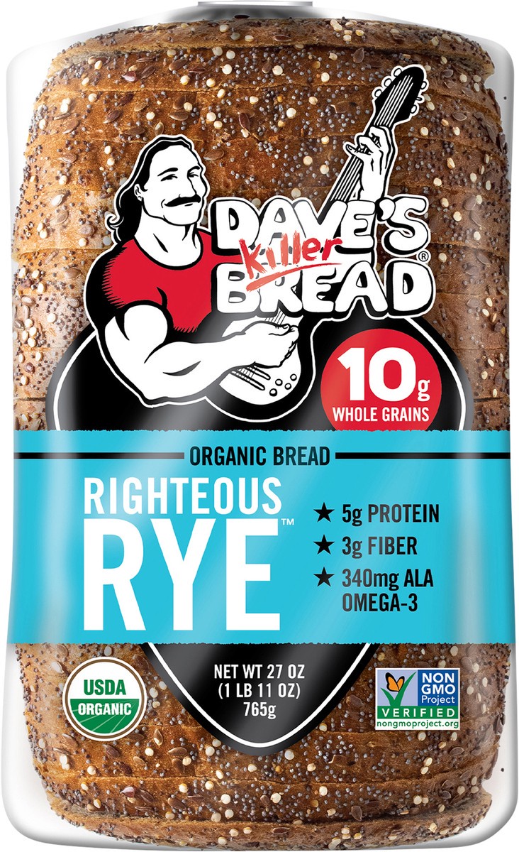 slide 3 of 12, Dave's Killer Bread Righteous Rye Bread, Organic Rye Bread, 27 oz Loaf, 27 oz