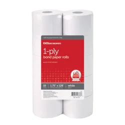 Office Depot 1-Ply Paper Rolls, White