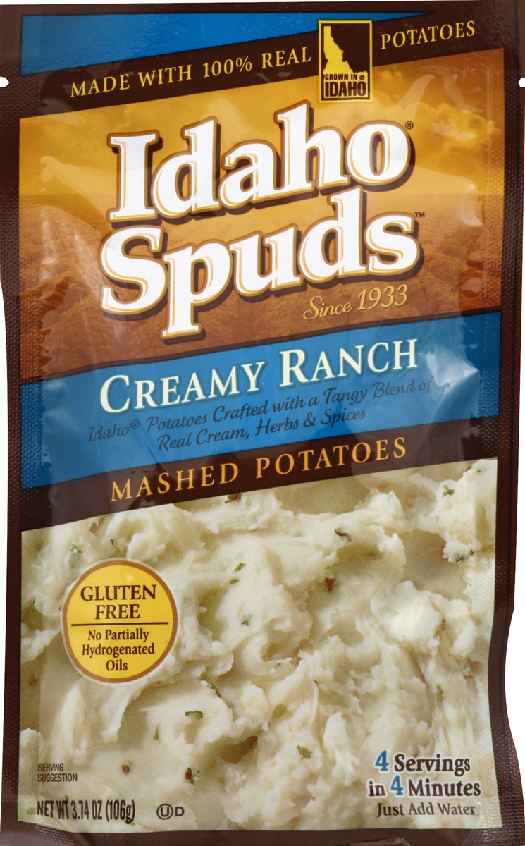 slide 3 of 3, Idaho Spuds Mashed Potatoes, Creamy Ranch, 3.74 oz