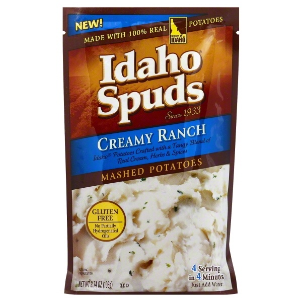 slide 1 of 3, Idaho Spuds Mashed Potatoes, Creamy Ranch, 3.74 oz