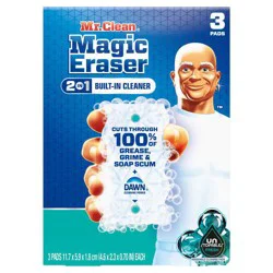 Mr. Clean Magic Eraser Foaming Sponge, All Purpose Cleaner, Dawn Cleaning Power, Ultra Foamy, 3ct