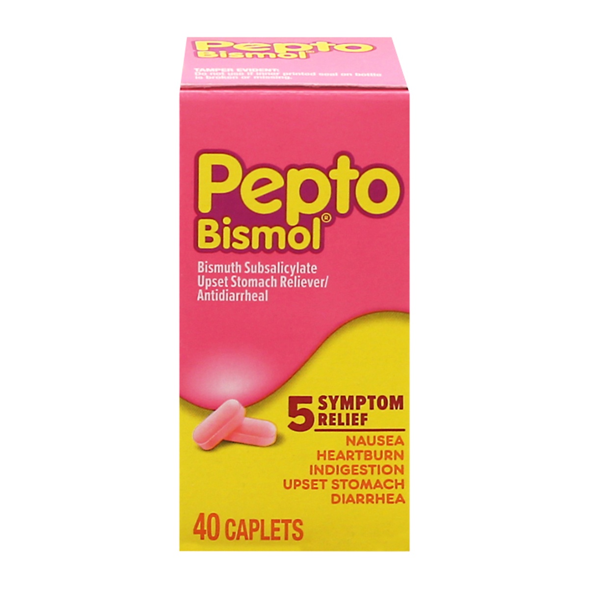 Pepto Bismol 5 Symptom Relief 40 Caplets 40 ct | Shipt