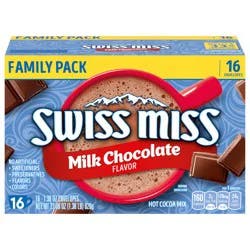 Swiss Miss Milk Chocolate Flavor Hot Cocoa Mix Family Pack Envelope - 16 ct