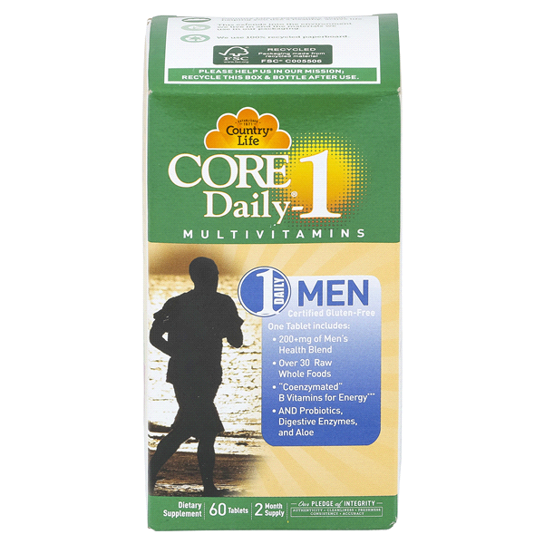 slide 1 of 9, Country Life Core Daily-1 Men's Multivitamin Tablets, 60 ct