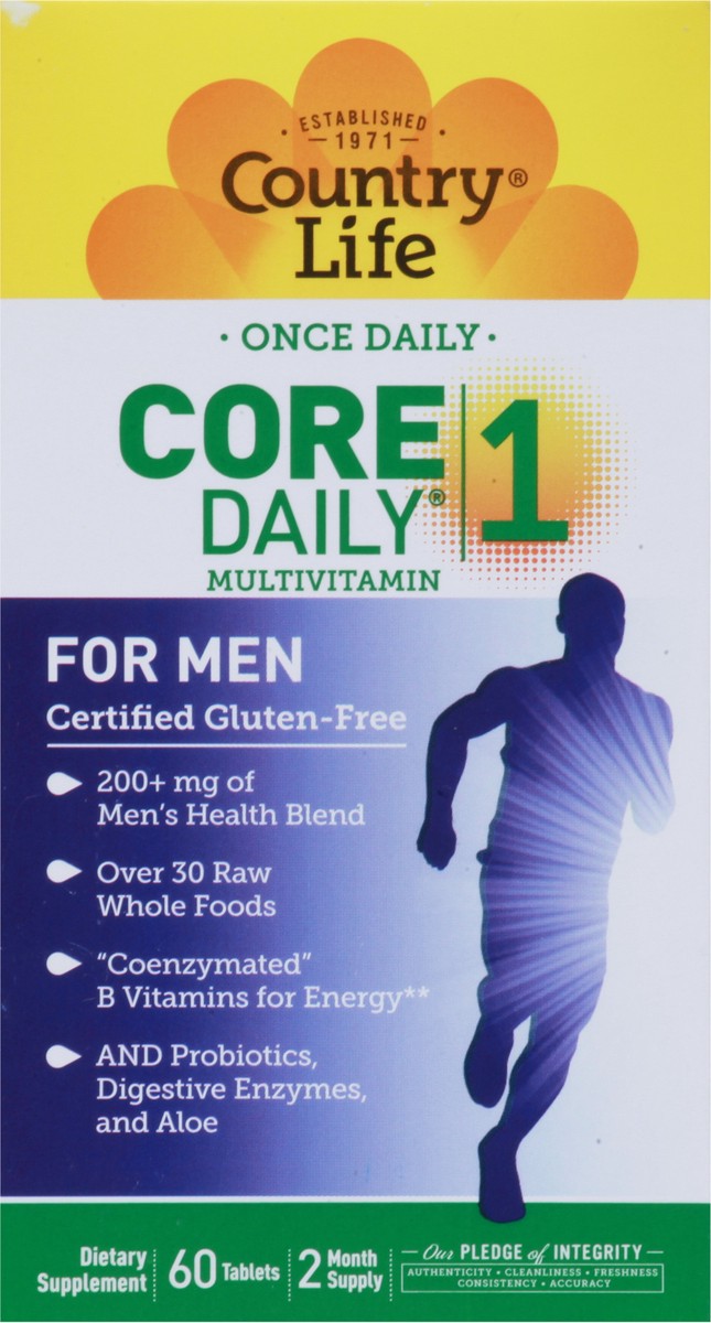 slide 3 of 9, Country Life Core Daily-1 Men's Multivitamin Tablets, 60 ct